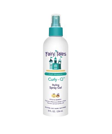 Fairy Tales Curly Q Kids Styling Spray Gel for Curly Hair - Daily Kids Spray Gel for all Types of Curls Including Multi Cultural Hair - Paraben Free  Sulfate Free  Gluten and Nut Free - 8 oz