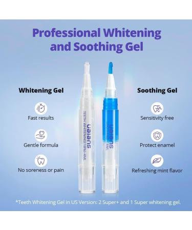 Ualans Teeth Whitening Kit - Professional 32 LED System with 3x4ml Bleaching Gel Soothing Gel - Safe & Painless 10-Minute Whitening for Bright White Teeth - Buy Online on GoSupps.com