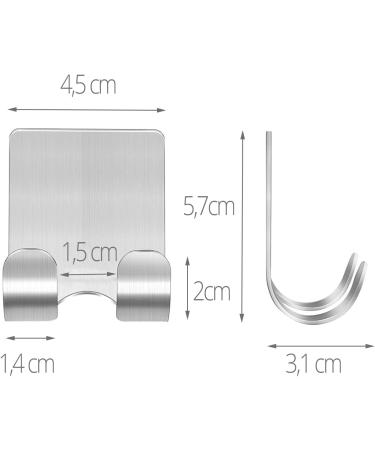 Buy Koboko Waterproof 304 Stainless Steel Razor Holder Hook | No Drilling Self-Adhesive Multi-Functional for Bathroom Shower Kitchen & Toilet - Silver - Buy Online on GoSupps.com