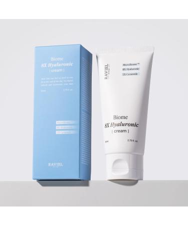 RAVIEL Biome 8X Hyaluronic Cream - Deep Hydration & Moisturizing for Sensitive Skin | Korean Skincare 80ml - Buy Online on GoSupps.com