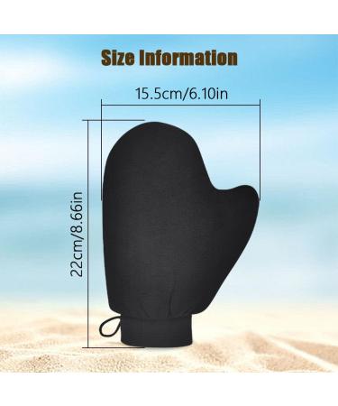 LOPHE Black Double Sided Self Tanning Mitt Applicator - Reusable Gloves for Self Tanners - Washable with Anti-slip Elastic Wrist - Ideal for Lotions, Mousses, and Creams - Buy Online on GoSupps.com