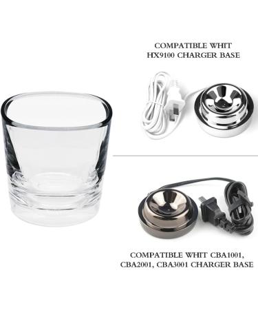 Replacement Charging Glass Cup for Philips Sonicare Electric Toothbrush - Transparent - Compatible with HX9100 CBA1001 CBA2001 CBA3001 HX9300 HX9332 HX9361 HX9350 HX9903 HX9924 - Buy Online on GoSupps.com