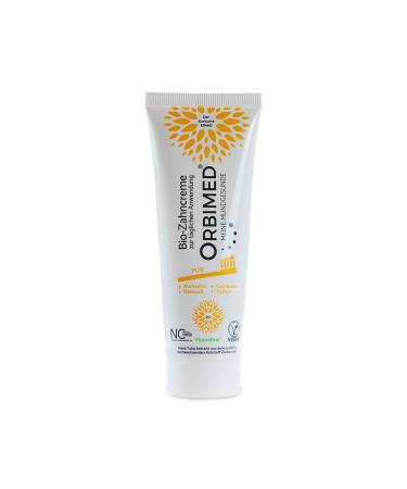 ORBIMED Organic Toothpaste PUR (1 X 75 Ml) Mint Flavor Organic Toothpaste Vegan Fluoride-Free Natural Cosmetics