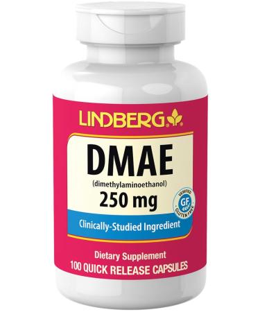 Lindberg DMAE | 250 mg | 100 Capsules | Non-GMO Gluten Free Supplement