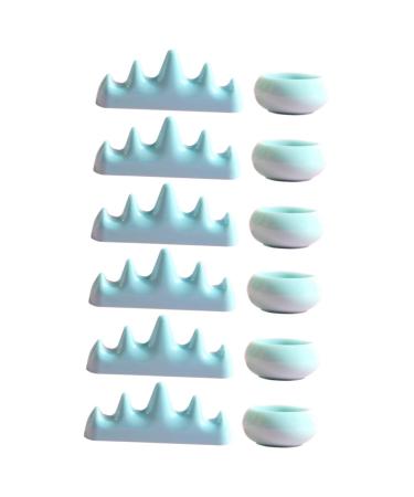Beavorty 2 Sets nail art brush cup nail brush rest nail wash cups soak off manicure bowl chinese painting nail remover bowl bask paint brush holder plastic supplies make up
