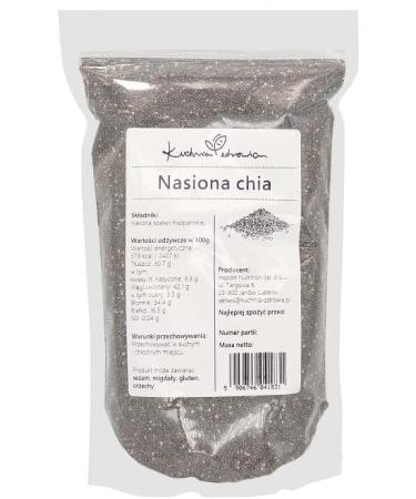 Kuchnia Zdrowia Chia Seeds 200g - High Quality Vegan Superfood - Zipper Packaging - Naturally Healthy - Buy Online on GoSupps.com