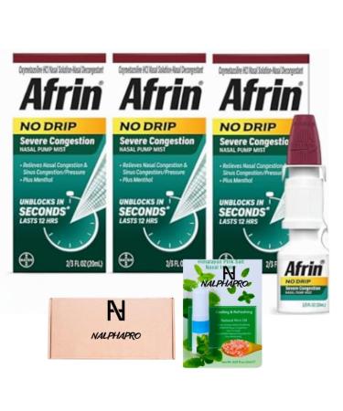 Three Pack Nasal Congestion Relief Sprays 20ml Each + Bonus: 1 Nasal Inhaler