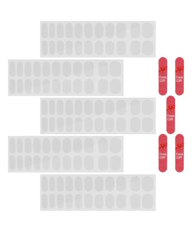 Beatifufu 10 Sheets Nail Stickers Stick on Nail Strips Gel Nail Polish Clear Gel Polish Strip Clear Gel Wraps Semi Cured Gel Nail Strips Manicure Strips Nail Clear Double Sided Tape - Buy Online on GoSupps.com