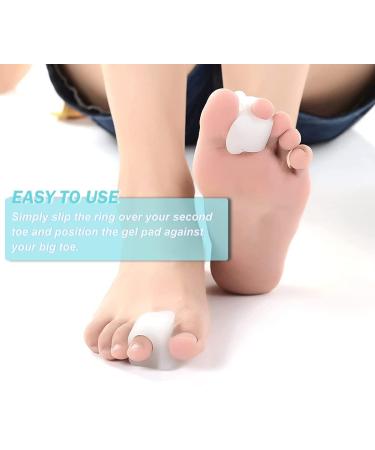 Bunion Pads Toe Separators Corrector for Bunions Pain Relief - 4PCS White | Toe Alignment Spacer Shield for Calluses Corns in Women and Men - Buy Online on GoSupps.com