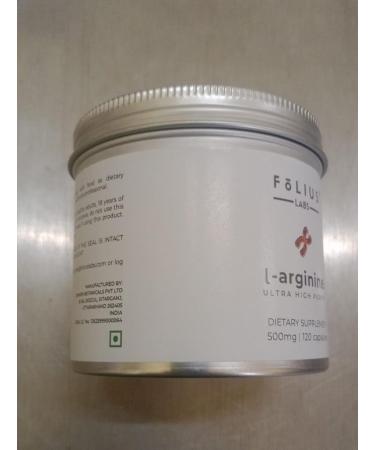 FOLIUS LABS L-Arginine 1000mg Supplement for Men and Women - Supports Nitric Oxide Production - Supports Blood Circulation - Pre Workout Amino Acid Supplement (120 Capsules) - Buy Online on GoSupps.com
