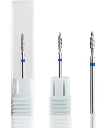 Professional Diamond Carbide Cuticle Drill Bit Set 3/32 - 1 Fine Grit, 2 Medium Grit - Nail Efile Tool for Manicure - BNG Flame Nail Art Bits - Buy Online on GoSupps.com