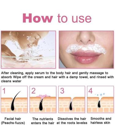 JIAOY Hairerase Facial Hair Removal Cream Hair Removal Cream for Women Upper Lip and Chin Gentle and NonIrritating Painless and Soothing Depilatory for Unwanted 1 Pack 1 Pack - Buy Online on GoSupps.com