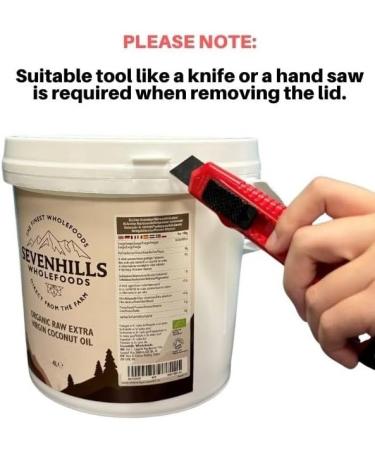 Sevenhills Wholefoods 4L Organic Extra Virgin Raw Coconut Oil - Cold-Pressed | Cooking, Baking, Skin Moisturizer, Hair Conditioner | Recyclable Tub - Buy Online on GoSupps.com