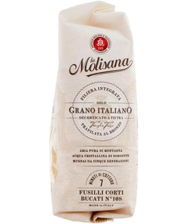  Italian Gourmet E.R. La Molisana Fusilli Corti Bucati No. 108 Slow-Processed Hard Wheat Semolina Pasta 500g + Italian Gourmet Pulp 400g Pack of 5 - Buy Online on GoSupps.com