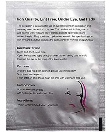 Eye Gel Pads - 50 Pairs of Eyelash Lash Extension Under Eye Gel Pads Lint Eye Patches with Smooth Front Side and Collagen Back Side - Buy Online on GoSupps.com