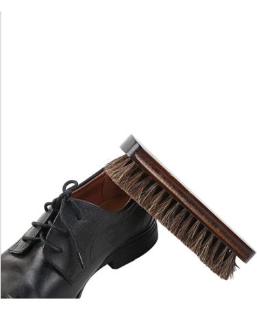 Home Shoes Brushes Real Horsehair Soft Polished Horsehair Shoe Brush Polished Natural Leather with Wooden Handle Bathroom Tool Brush Onecolor - Buy Online on GoSupps.com