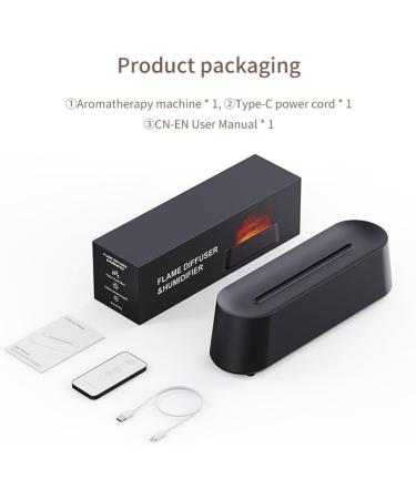 Airmpa 250ml Aroma Diffuser with Flame Effect - 7 Color LED Light Essential Oils Humidifier for Bedroom Office & Yoga (White) - Buy Online on GoSupps.com