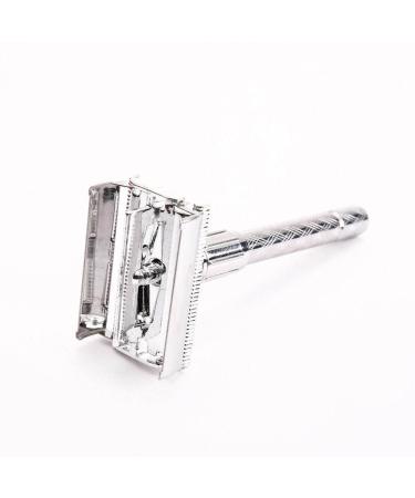 Adjustable Double-Cut Razor - Rust-Free Long Handle Perfect for Home & Travel - Classic Men's Shaving Tool - Buy Online on GoSupps.com