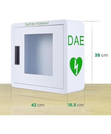 Qianmei AED Defibrillator Storage Cabinet - Wall-Mounted Steel Alarm Box for Home & Office | Compatible with Most AED Models - Buy Online on GoSupps.com