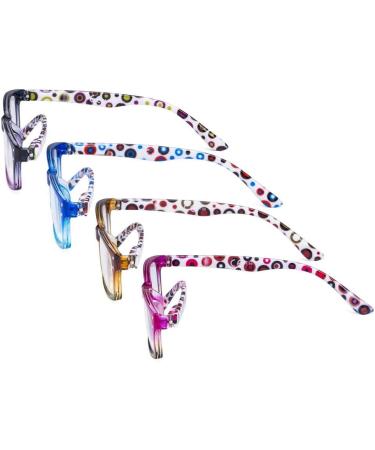 Eyekepper Women's Reading Glasses 4-Pack - Cute Dot Pattern +2.00 Strength - Stylish & Comfortable Eyewear for Readers - Buy Online on GoSupps.com