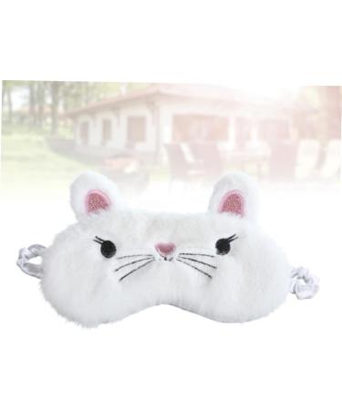 minkissy Cat Design Sleeping Mask Soft Breathable Eye Mask For Night Naps Work Comfortable Elastic Band 195*95cm white - Buy Online on GoSupps.com