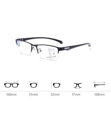 Progressive Multifocal Reading Glasses | Blue Light Blocking & Glare-Free | Enhanced Visual Clarity for Gaming & Reading (+1 Size) - Buy Online on GoSupps.com