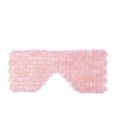 ideayard Rose Quartz Eye Mask Cooling Jade Eye Mask 100% All Natural Crystal Eye Mask for Facial 01-3a Rose Quartz Eye Mask