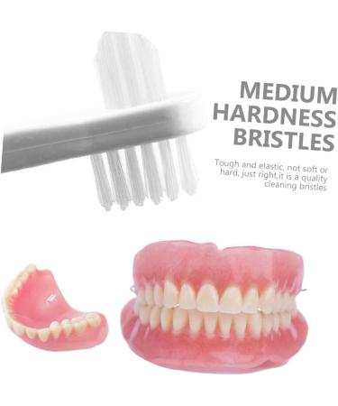 Housoutil 3ST Toothbrush for Prosthesis Care | Dual-Head Cleaner for Hard & Partial Dentures | Efficient Plastic Detergent Brush for False Teeth Care - Buy Online on GoSupps.com