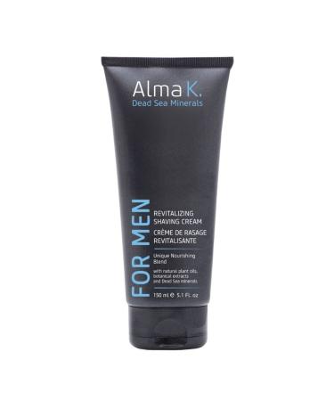 Alma K Revitalizing Shaving Cream - Nourishing and Calming Mens Shaving Cream with Dead Sea Minerals Argan Oil - Gentle Shave Cream for Men - 5.1 oz