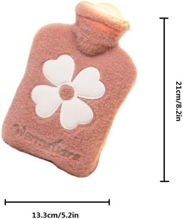 Wearable Hot Water Bottle with Cover - 500ML Mini Hot Water Bottle in Pink - Ideal Gift for Women, Seniors & Children - Buy Online on GoSupps.com