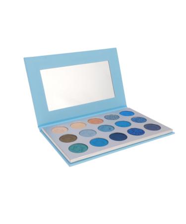 Beavorty 15 shimmer eyeshadow matte eye shadow Eyeshadow Compact powder eye shadow halloween makeup woman Eyeshadow Palette 1 count (Pack of 1) Blue