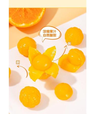 Peeling Fruit Juice Fudge Orange juice flavored candy fruit soft candy gummy candy healthy nutritious dessert wedding candies New Year Candy Chinese delicious snack gift pack (800g(About 86pieces)) - Buy Online on GoSupps.com