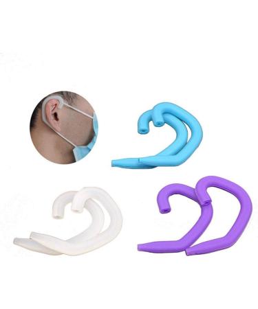 20 Pcs Silicone Earring Hooks - Adjustable Rubber Band Face Protection for DIY Ear Extensions - Buy Online on GoSupps.com