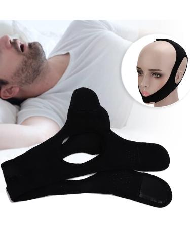 Adults Soft Snore Chin Strap - Triangular Mesh Cloth Snoring Belt (Black) - Buy Online on GoSupps.com