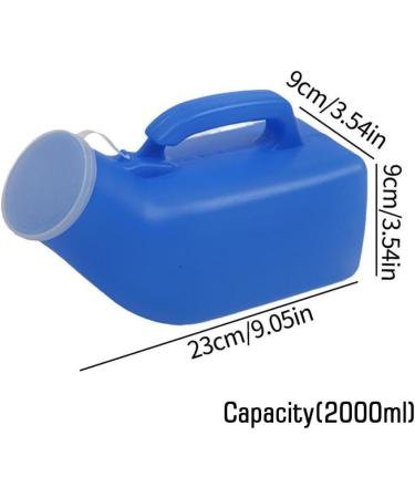 Urinals for Men and Elderly 2000ml Plastic Bedpan Bottle with Lid Spill Proof Urinary Bottle Male Urinal Pee Bottle Travel Camping Urine Collection Containers 2 Pack - Buy Online on GoSupps.com