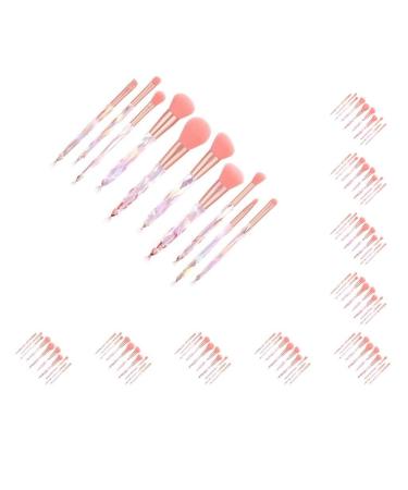 10 set of 10 Pieces Women Makeup Brushes Set Universal Ladies Fan Shaped Blush Foundation Cosmetic Brushes Applicator Tools Pink 10 set of (Pink)