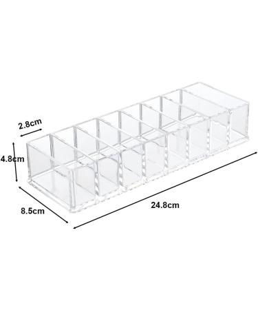 Koomuao Makeup Organizer Plastic Cosmetic Storage Palette with 8 Transparent Compartments for Eyeshadow Contour and Blush Holder for Vanity Countertop and Bathroom - Buy Online on GoSupps.com
