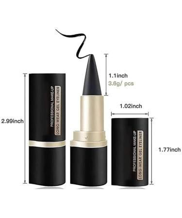 Matte Quick-Dry Eyeliner Pencil Ultra Black Gel Eyeliner Waterproof Smudge-Proof Makeup Eyeliner Long Lasting Eyeliner Matt Quick Dry Eyeliner for Women Girls (2pcs) - Buy Online on GoSupps.com