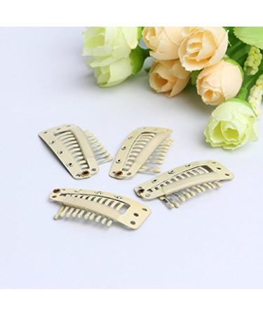 AKOAK 20 Pcs 3.6cm Beige Metal Snap Comb Wig Clips for Hair Extension - Buy Online on GoSupps.com