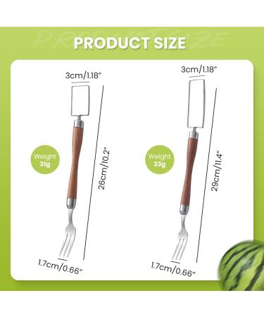 Upgrade 2-in-1 Stainless Steel Fruit Cutter Portable Dual Head Watermelon Cutter Slicer Tool Stainless Steel Watermelon Fork Slicer Cutter for Family Party Camping (2) - Buy Online on GoSupps.com