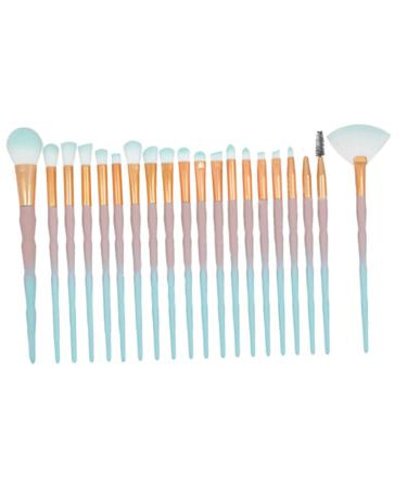 FOMIYES 20pc Makeup Tools Spray Blue Fur Handle Unicorn Shadow Eye Beauty Soil Stone Brush