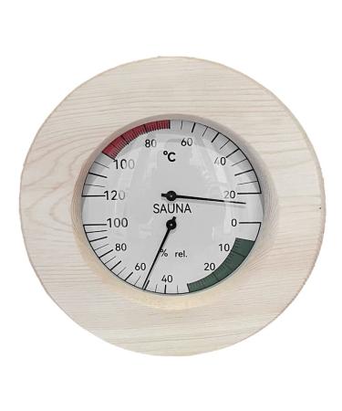 Xptieeck sauna thermometer wooden thermometer high temperature thermometer hygrometer analog made of wood ( alder or..- Noble sauna accessory set