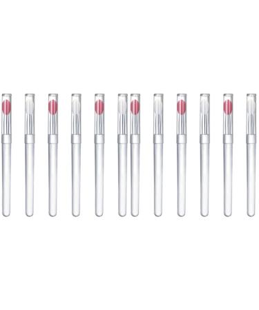 minkissy 12 pcs Silicone lip brush with lid lip mask brush Multifunctional Brush silicone lipstick brush lip balm applicator Eyeshadow Makeup Brush Miss major cleansing brush 10.3X1.2X0.7CMx2pcs Assorted Colorx2pcs