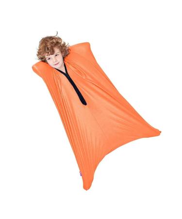GADULU Relaxing Sensory Toys For Compression Body Sock For Autism Suitable Processing Disorders Wrap To Relieve Stress Suitable For Children And Adult (Color : Orange Size : L/Large-71 * 142cm) L/Large-71*142cm Orange
