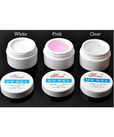 Gel Building Crystal False Nails Gel for Nail Art Polish Gel 1PC UV Gel Builder Nail Tips 3Color(Clear/White/Pink)15Ml Extension - (Color: White) - Buy Online on GoSupps.com