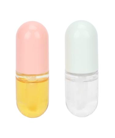 2pcs 5.5ml Lip Plumper Set Women Day Night Moisturizing Hydrating Lip Enhancer Serum for Fuller Lips