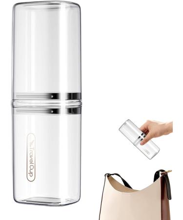 Portable Toothbrush Case - On-the-Go Toothbrush Storage Box & Transparent Toothpaste Carrier - Buy Online on GoSupps.com