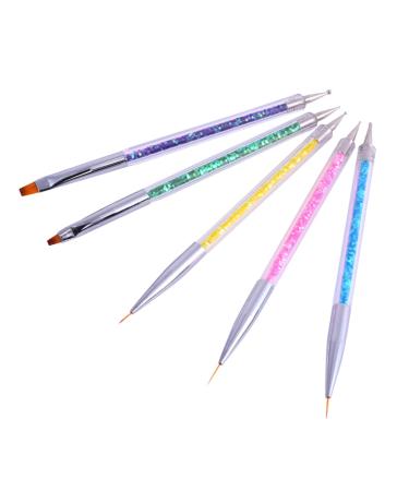 minkissy Sets Stippling Pen Stipple Pen Reusable Nail Art Tools Stainless Steel Nail Art Tools Kit De Manicura Nail Dotting Pen Uv Gel Pen Manicure Pull Pen Nail Brush Paint Pen