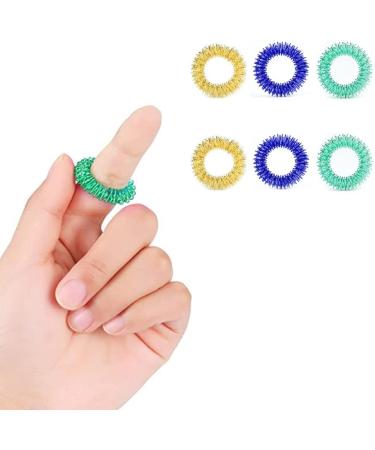 6-Piece Massage Ring & 3-Piece Hand Roller Set Boost Blood Circulation & Relieve Stress | Acupressure Massage Tools for Hand Care - Buy Online on GoSupps.com