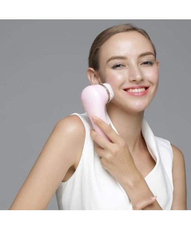 Corsehild Facial Cleansing Brush IPX7 Waterproof Facial Spin Brush 3 Speed Modes for Deep Cleansing Exfoliating Removing Calluses and Blackheads Waterproof and Portable USB Charging Pink - Buy Online on GoSupps.com